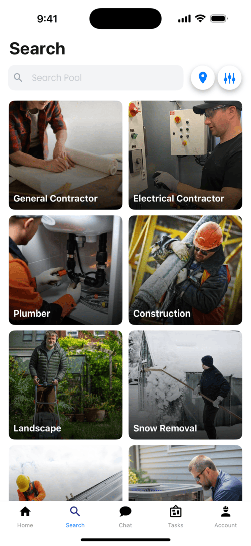 TradesPool App Interface